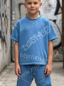 T-shirt dekatyzowany cold dye / petrol DESPACITO 