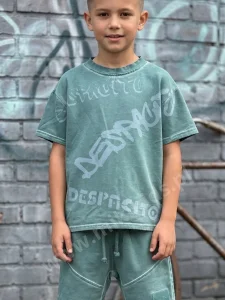 T-shirt dekatyzowany cold dye / zielony DESPACITO 