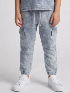 Spodnie dekatyzowane JOGGERY off white / szare DESPACITO