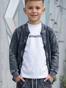 Bluza bomberka dekatyzowana / czarna DESPACITO 