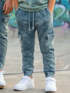 Spodnie dekatyzowane JOGGERY off white / zielone DESPACITO