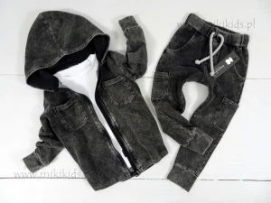 Bluzo-koszula dekatyzowana / black-grey jeans DESPACITO