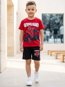 Komplet dwuczęściowy SPIDERMAN / czerwono-czarny