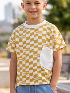 T-shirt szachownica / masełko DESPACITO   