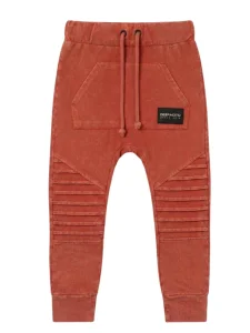 Spodnie dekatyzowane slim  zakładki  vintage orange / DESPACITO  