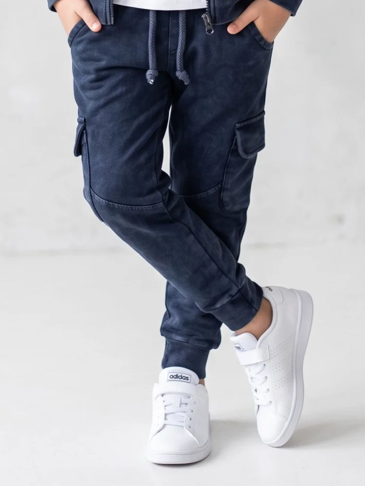 Spodnie dekatyzowane cargo / navy blue DESPACITO 