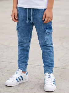 Spodnie dekatyzowane cargo / acid blue DESPACITO 