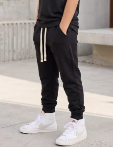 Spodnie dresowe joggery / black F26    
