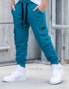 Spodnie bojówki / teal F26 