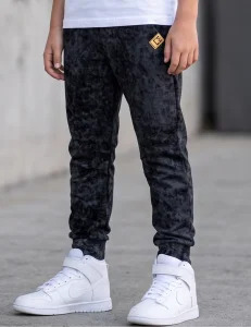 Spodnie joggery / acid washed black MIMI