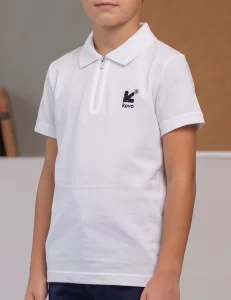 Koszulka polo kołnierzyk lacoste / biała 