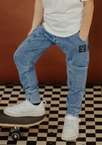 Spodnie dekatyzowane bojówki / dark blue NUNU