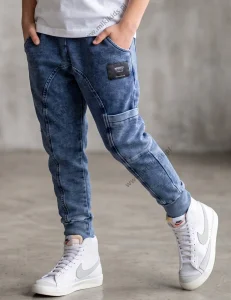Spodnie dekatyzowane bojówki / dark blue NUNU