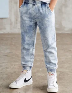 Spodnie dekatyzowane jogger comfort / light blue NUNU