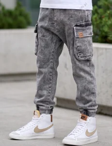 Bojówki jeansowe ACID GREY / MIMI  