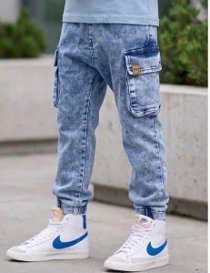 Bojówki jeansowe ACID LIGHT BLUE / MIMI  