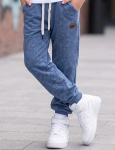 Spodnie joggery dekatyzowane relaxed fit ANCK / acid blue 