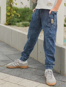 Spodnie JEANS CARGO dark blue / TUSS