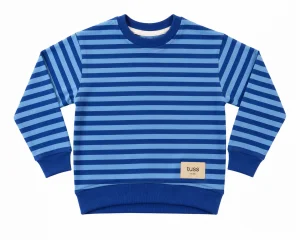 Bluza dresowa over paski błękit / TUSS  