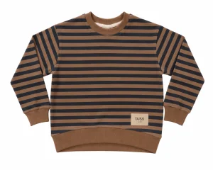 Bluza dresowa over paski karmel / TUSS  