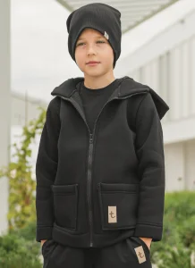 Bluza rozpinana ZIP / czarny TUSS