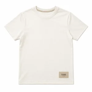 T-shirt bawełniany / ecru TUSS   