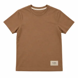 T-shirt bawełniany / karmel TUSS   