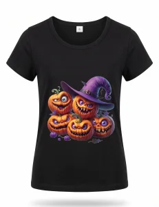 T-shirt bawełniany DYNIE / czarny