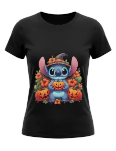 T-shirt bawełniany DYNIE STICH / czarny 