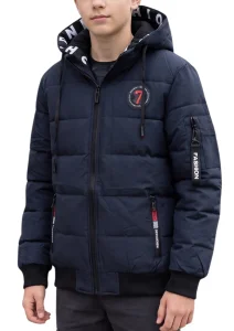 Kurtka zimowa bomberka FASHION z przywieszką / navy blue 