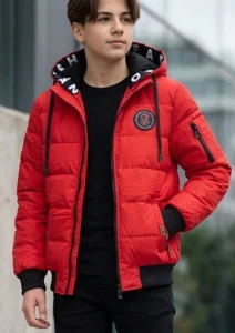 Kurtka zimowa bomberka FASHION / red 