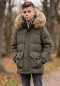 Kurtka zimowa ASPEN z futerkiem / khaki