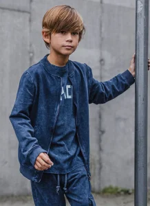 Bluza bomberka dekatyzowana acid navy blue / DESPACITO