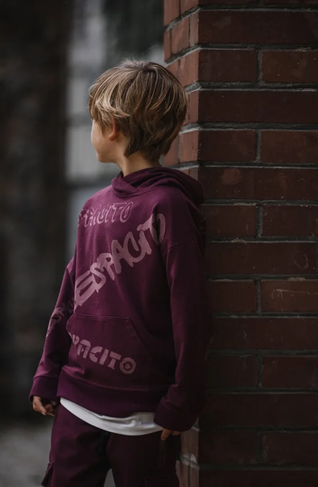 Bluza z grawerowanym nadrukiem / burgund DESPACITO 
