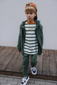 Bluza parka z zakładkami / butelkowa zieleń DESPACITO