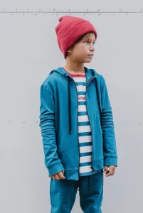 Bluza parka z zakładkami / petrol DESPACITO