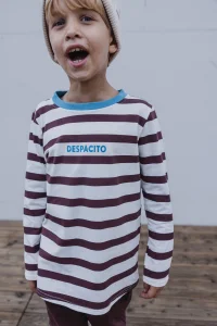 Longsleeve w paski / cocoa dust DESPACITO 