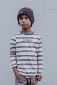 Longsleeve w paski / latte DESPACITO 