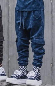 Spodnie dekatyzowane cargo / navy blue DESPACITO 