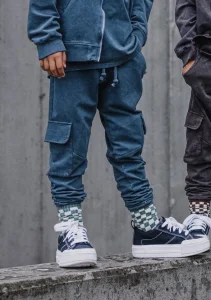 Spodnie dekatyzowane cargo acid ice grey / DESPACITO