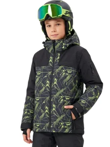 Kurtka zimowa narciarska APEX / czarny-khaki
