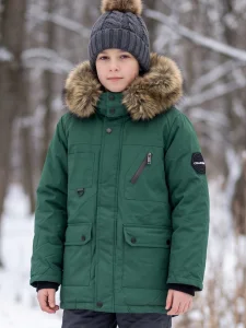 Kurtka zimowa TIMBER z futerkiem / zielona
