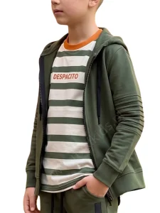 Bluza parka z zakładkami / butelkowa zieleń DESPACITO