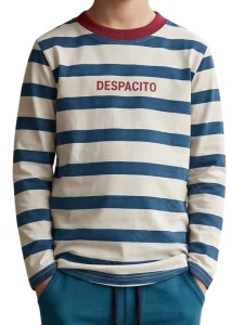 Longsleeve w paski / petrol DESPACITO 