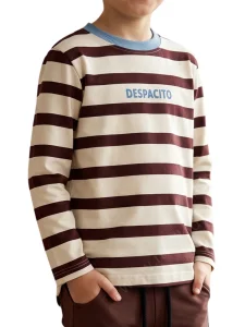 Longsleeve w paski / cocoa dust DESPACITO 