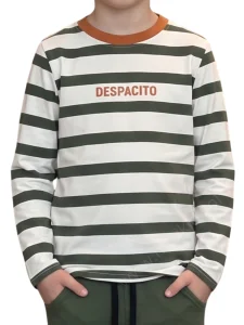Longsleeve w paski / butelkowa zieleń DESPACITO