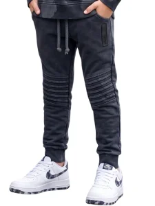 Spodnie dekatyzowane biker z przeszyciami / grafit DESPACITO 