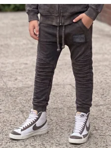 Spodnie dekatyzowane zakładki acid brown / DESPACITO