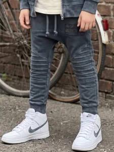 Spodnie dekatyzowane zakładki acid ice grey / DESPACITO 
