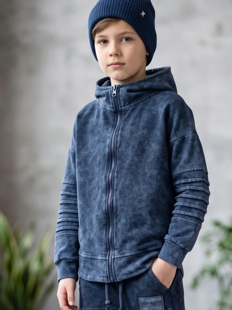 Bluza dekatyzowana parka acid navy blue / DESPACITO